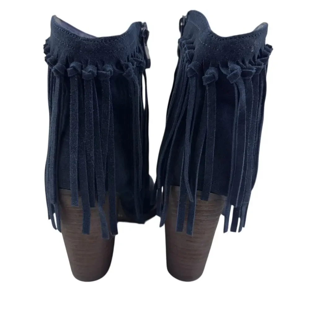 Very Volatile Cupid Fringe Boho Hippie Festival Ankle Booties Women's Size 9